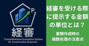 経審を受ける際に提示する金額の単位とは？書類作成時の端数処理の注意点