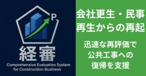 会社更生・民事再生からの再起迅速な再評価で公共工事への復帰を支援